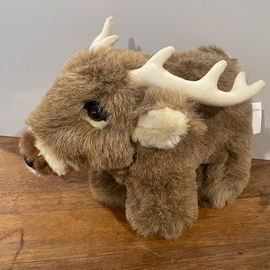 Carstens White Plush Tail Deer Kids Coin Bank,12x8x6 inches